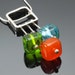 New Stem Necklace in Tangerine Green and Aqua - Made to Order