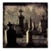 Crosses Graveyard Tombstones Eerie Photograph