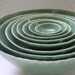 Set of Eight Nesting Lichen Ceramic Bowls