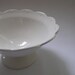 Ceramic Dessert Bowl with Scalloped Edge in Milk White