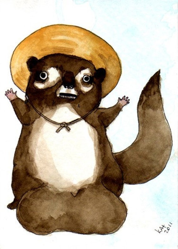 Tanuki ACEO Print