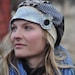 Jax Hats saving the world from ugly sweaters recycled slacks hat in black and tan with animal print