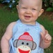 Sock Monkey Bubble for Boys Sock Monkey Birthday Party Outfit sizes 6m, 12m, 18m, 24m