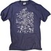 Darwin Evolution Men's Denim Blue Science Tee Shirt