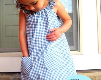 Instant Download The Playday Frock Dress PDF Sewing Pattern DIY Tutorial Little Bird Lane Size 1/2 to Size 5/ 6