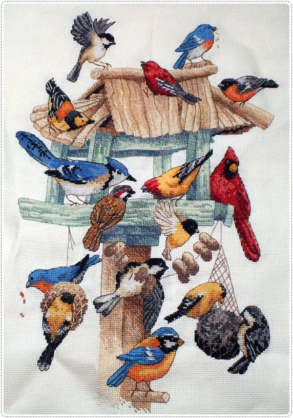 Backyard Birds Cross Stitch