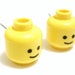 Smiley Head Stud Earrings -FREE GIFT BAG -Retro Girls Boys Guys Fun Gift 80's 90's Dork Nerd Geek Punk Emo Modern Hip Cool
