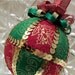 Handmade Quilted Style Christmas Ornament - Holiday Joy