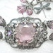 Legacy Bracelet in Antiqued Silver with Light Amethyst Jewel