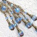 Victoriana Falls - Sapphire Blue Glass Chandelier Earrings