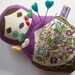 Babushka - pincushion - Purple