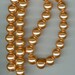 10mm Orange Peach Glass Pearl Round Beads