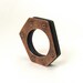 Oxidized Copper & Black Recycled Resin Hexagon Ring - Poise