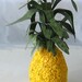 Pineapple Delight Fabric Yoyos Decorative Art Home Decor Table Decoration Yellow and Green Pincushion
