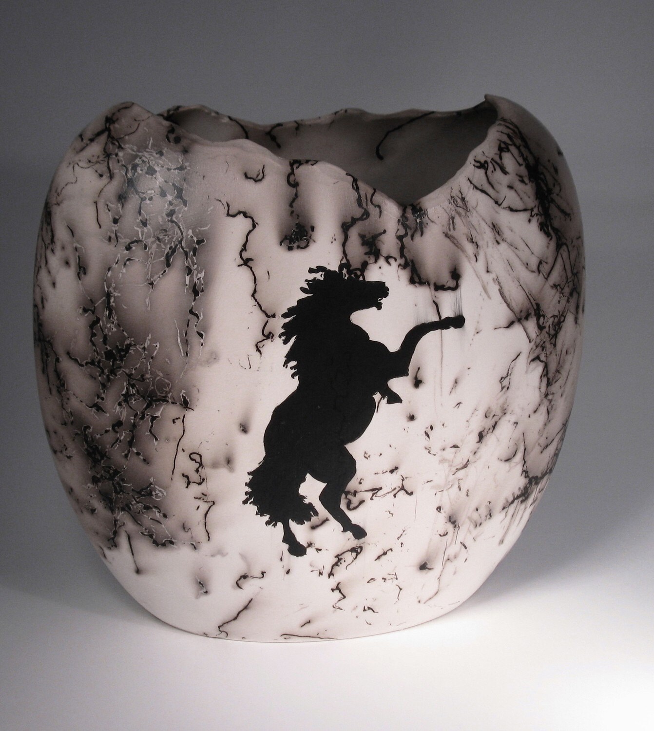 Horse Hair Pottery Horse Hair Vase
