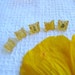 Vintage Glass Buttons - Amber Butterfly