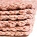 Face Scrubby Washcloths Eco Friendly Organic Cotton Makeup Remover Pads Strawberry Pink