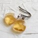 Yellow Swarovski Antique Brass Earrings
