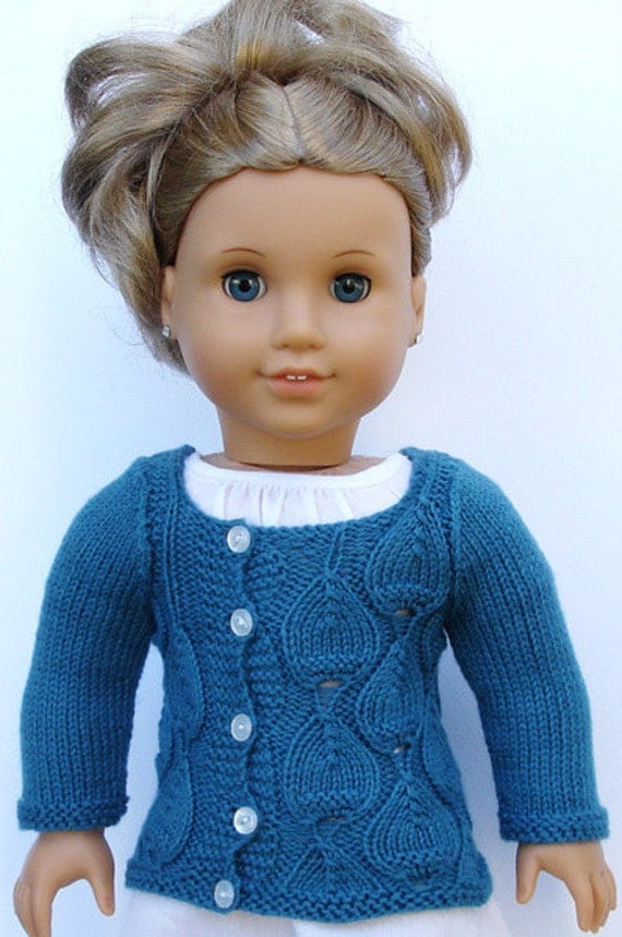 Eva Cardigan Sweater PDF Knitting Pattern For 18