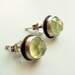 Prehnite Stud Earrings, Green Stud Earrings, Seafoam Green Studs - Sparkling Fresh Spring Studs