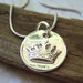 wax seal necklace handmade crown fine silver hand stamped sleek sterling silver chain womens jewelry