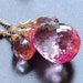 Large Pink Topaz Necklace, Sterling Silver, Happily Ever After Necklace, AAA Gemstone Briolette Wire Wrapped