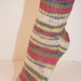 Hand-knit Ankle Socks by Janie, W 7-9, Pastels