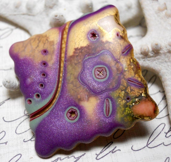 Polymer Clay Pin By TLS Clay Design $1999, Via Etsy | Ideas