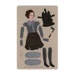 The Woodcutter\/Wolf - jointed paper doll set\/print with 10 silver brads