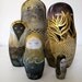 Shallows & Deep Sea Five Piece Nesting Doll Set / Original Artwork / No postage