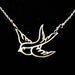 Holiday SALE - SONG BIRD in Flight - Sterling Silver Necklace