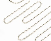 Silver Plated Ball Chain Necklace - 24 INCH