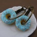 Happy Teal Donut Earrings