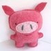 Hot Pink Pig - Recycled Cashmere Plush Toy