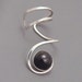 Sterling Black Onyx EAR CUFF - Silver Sidewinder Ear Wrap
