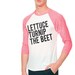SALE lettuce turnip the beet - NEON pink baseball jersey - unisex XS
