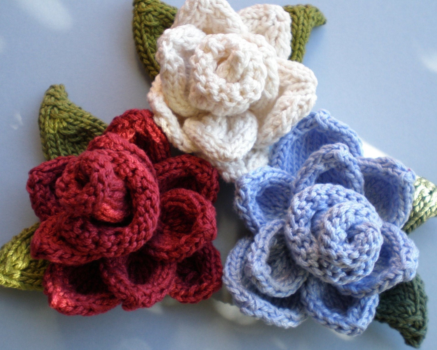 PDF Knitting Pattern Rose Knit Flower by ohmay on Etsy