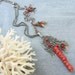 RESERVED- Red Daggers- Statement Necklace and Earrings set with Huge Blood Coral and Vintage Alpaca pieces