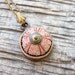Sea Urchin Collection - Brass Pink Vintage style Necklace
