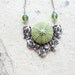 Sea Urchin Necklace - Green Art Nouveau Style Necklace