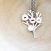 The Button Tree Necklace - Silver plated, mother of pearl buttons