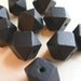 Faceted Cube Wooden Beads Black (WB15)