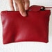 Leather Pouch - Italian Leather in Red Colour
