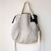 Aurelie Hobo Bag with Folded Top and Zipper Closure in Upholstery European Natural Linen - Made to Order