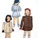Vintage 40s Girls Double Breasted Coat Pattern Size 3 Toddler Overcoat