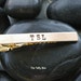 Bronze Monogrammed Tie Bar Clip - Hand Stamped