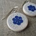 plum blossom earrings, cobalt ... porcelain jewelry by Sofia Masri