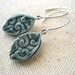 almond earrings, lagoon ... handmade porcelain jewelry by Sofia Masri