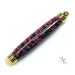 Pink Leopard - Needle Case/Toothpick Holder/Pill Box - Acrylic, 24k Gold - (DAYSTAR) Katherine Kowalski woodturning