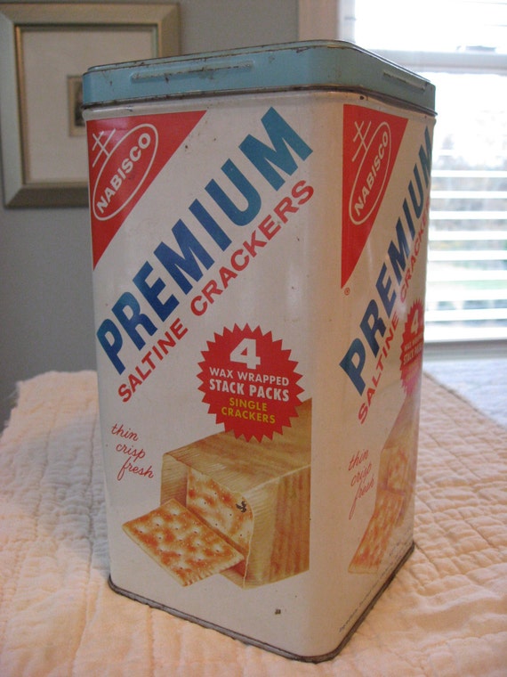 Vintage Premium Saltine Cracker Storage Tin